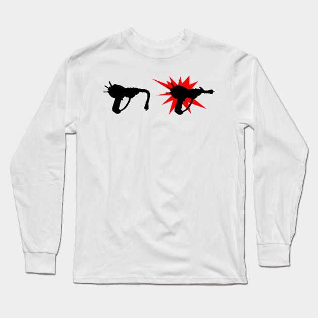 Zombie Pack-a-Punched Ray Gun on Soft Pink Long Sleeve T-Shirt by LANStudios